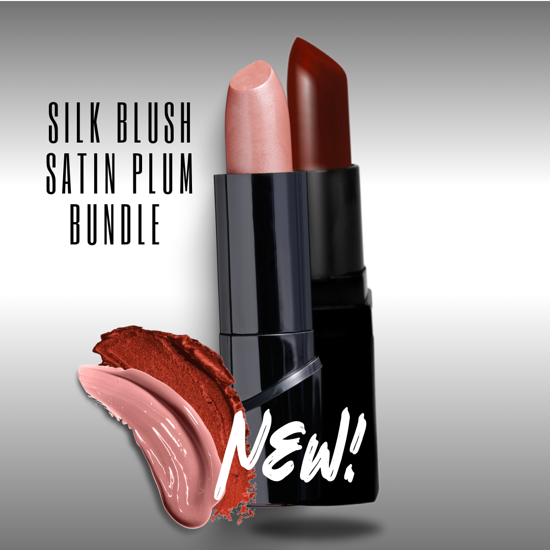 Matte Silk Blush & Metallic Satin Plum Lipstick Bundle